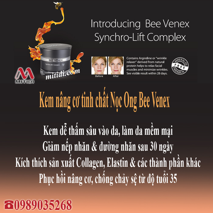 Kem chiết xuất nọc ong Bee Venex Lanopearl Kem dưỡng nọc ong Bee Venom Lanopearl 04.jpg (316 KB)
